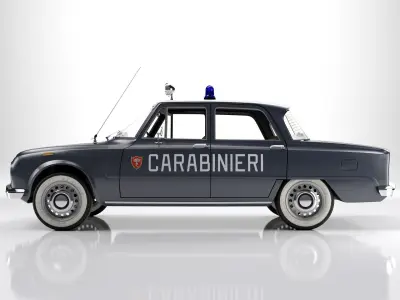Alfa Romeo Giulia Nuova Super 1600 Carabinieri 1967 3D model