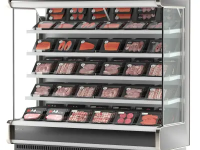 Display refrigerator 3D model