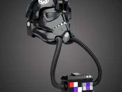 Star Wars Imperial TIE Pilot Helmet 3D model