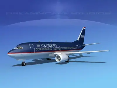 Boeing 737-300 US Air 3D model