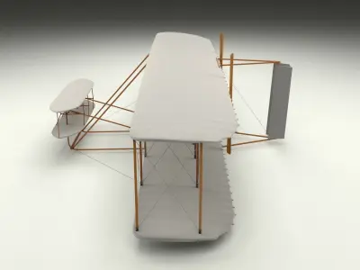 Animated Wright Flyer 1903 3D model