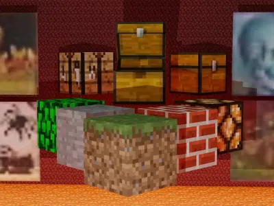 Minecraft blocks Free low-poly 3D model