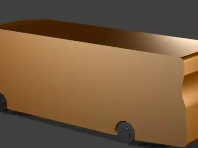 Modern Bus  Low-poly 3D model