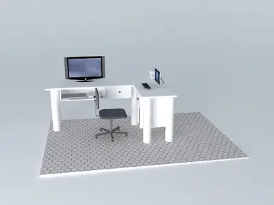 Study table Free 3D model