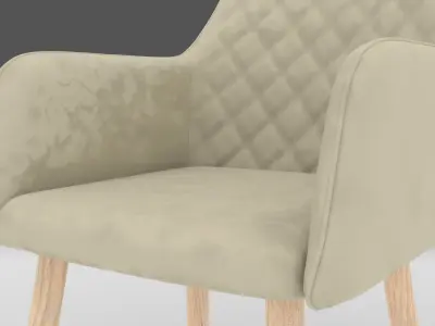 Modern velvet chair Free 3D model