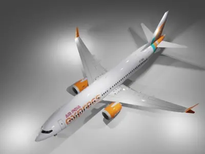 Air India Express new livery Boeing 737 max 8 3d model Low-poly 3D model