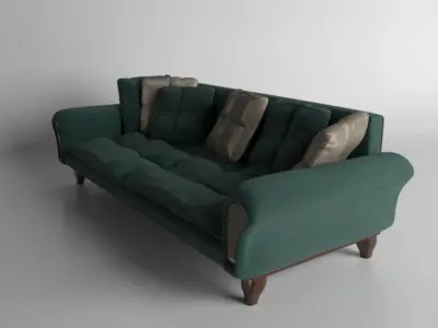 Sofa with pillows Free 3D model