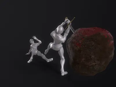 The Sword Still in the Stone - An April Fools Weapon Free low-poly 3D model