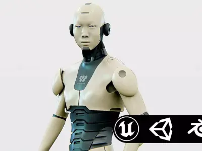 ANDROID M-3000  Rigged for Unreal Engine - Unity - MIXAMO  3D model