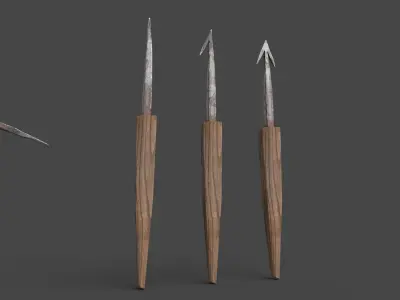 Foot trap caltrops crows feet Low-poly 3D model