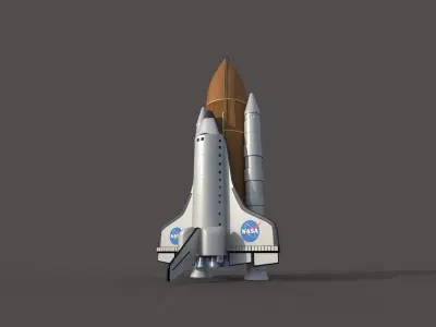 SCIENCE SPACE SHUTTLE Low-poly 3D model