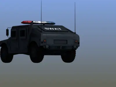 Police HMWWV Low-poly 3D model