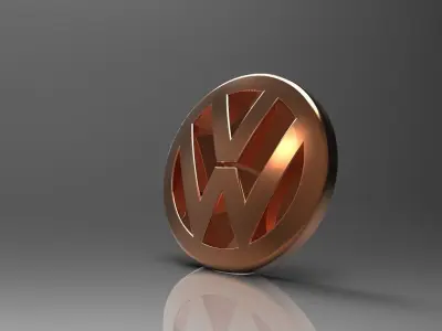 Volkswagen Logo Free 3D model