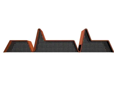 wave bench Free 3D model