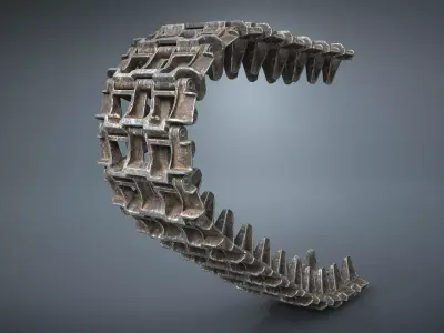 T-70 SU-76 Tracks Low-poly 3D model