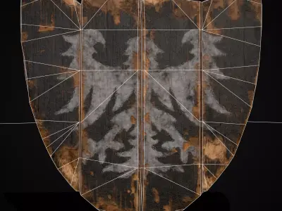 Bird Coat of Arms Low-poly 3D model