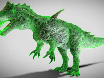 Megacarnox Dinosaur HybridV2 Low-poly 3D model