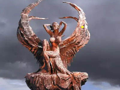 Dantes Inferno Ghost Throne Dark 3D model