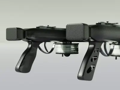 speargun carbon Low-poly 3D model