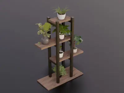 Modern Plants Stand  Free 3D model