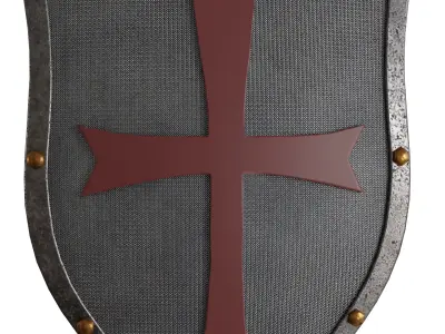 Medieval Shield Low-poly 3D model