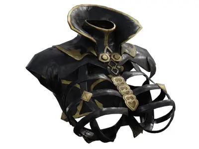 Wizzard Suit Character Game Asset Low-poly 3D model