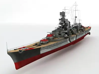  Prinz Eugen Heavy Cruiser Military Ship 3D model