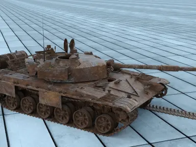 T72 wreck 3D model