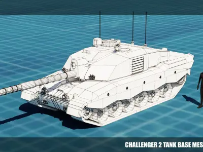 43 Tanks Base Mesh Low-poly 3D model