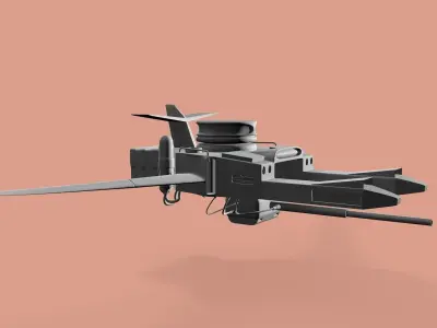 Fighter Spaceship 3d Model 3D model