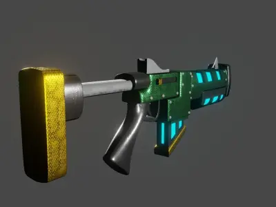 Cartoony Laser Rifle Free 3D model