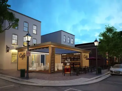 Restaurant teahouse cafe 3D model