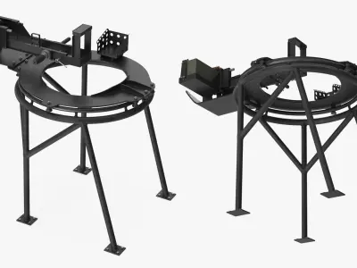 Pickup Mounted Gun Turret Stand 3D model