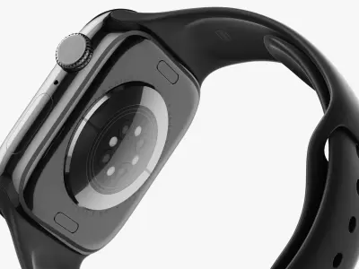 Apple Watch Series 10 Jet Black and Titanium Gold 3D model
