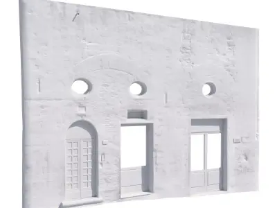 3D Scanned Italian Facade 007 Low-poly 3D model