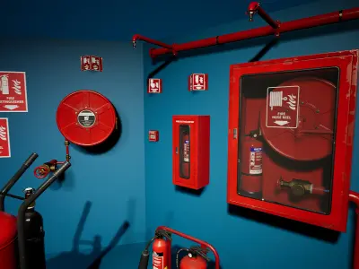 Fire Fighting Systems for UE Low-poly 3D model