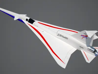 NASAs X - 59 Supersonic Aircraft 3D model
