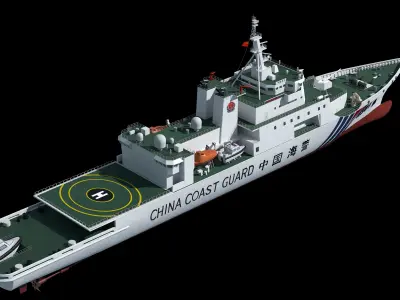 china coast guard 2501 ship maritime law enforcement official 3D model