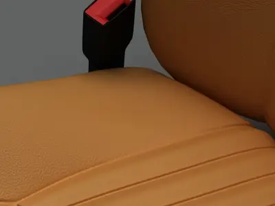 Mercedes SL 09 car seat 3D model