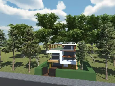 3D Office Extarior Free 3D model