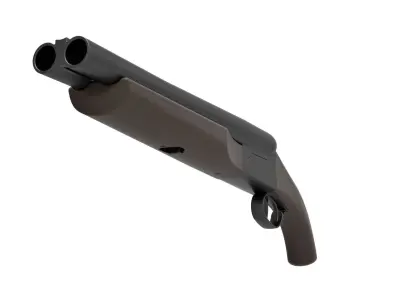Double Barreled Remington Shotgun 3D model