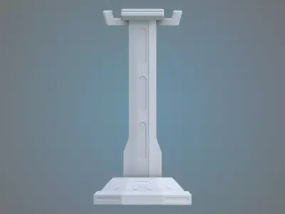 Cyber Station Headset Pedestal - Minimalist Stand PM-54 3D print model