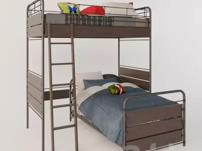 Bunkbed pottery barn kids bunk bed Free 3D model
