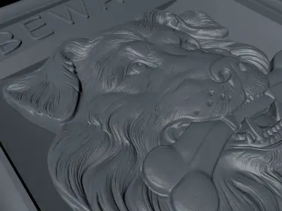 Sign beware of dogs cnc model 3D model 3D model