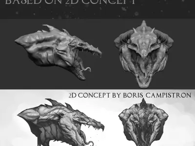 Dragon head 3D model 3D model