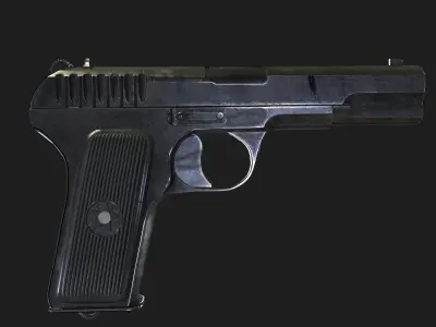 TT Pistol Low-poly 3D model