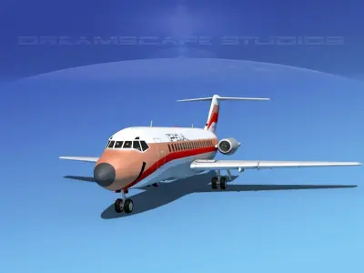 Douglas DC-9-20 PSA 3D model
