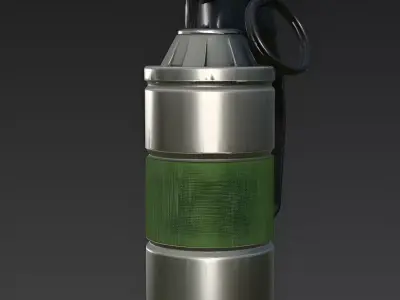 Tactical Military Smoke Grenade Canister 3D Model Low-poly 3D model