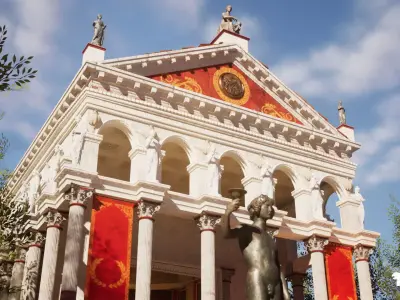 Roman Street Envronment Low-poly 3D model