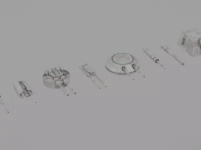 Sci-Fi Turrets and Guns Pack - Star Wars 3D model